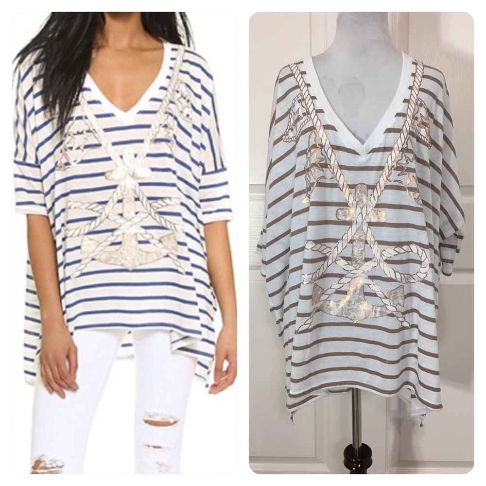 NWT! Wildfox Anchors Away Sunday Morning Tee